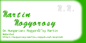 martin mogyorosy business card